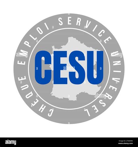 Illustration du logo CESU avec un jardinier en arrière-plan
