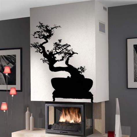 Intérieur zen avec sticker bonsaï