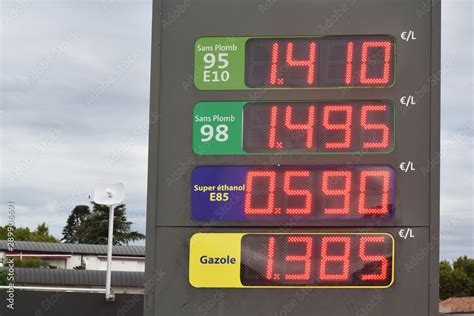 Panneau d'affichage des prix des carburants