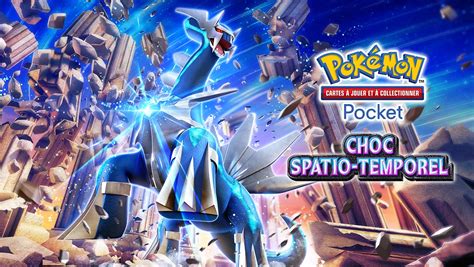 Logo Pokémon Pocket avec l'icône de l'extension Choc Spatio-temporel