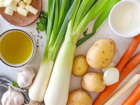 Ingrédients frais pour un potage