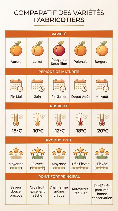Infographie comparant la rusticité de différentes variétés de citronniers