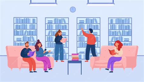 Bibliothèque universitaire avec des étudiants qui étudient