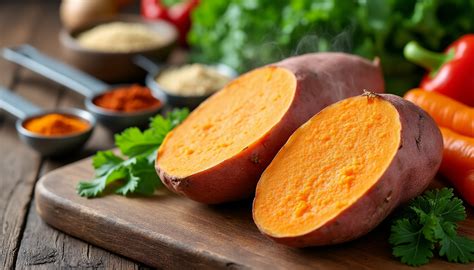 infographie sur les apports nutritionnels de la patate douce