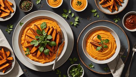 variété de plats à base de patate douce