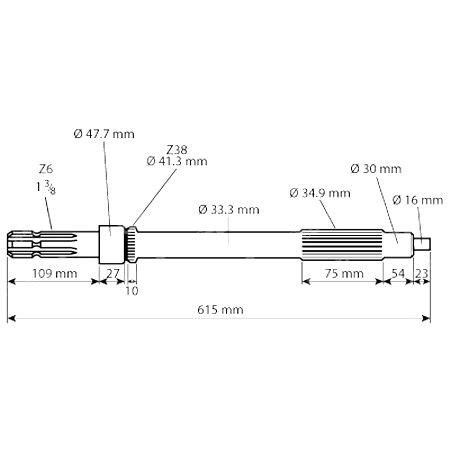 Arbre de prise de force agricole