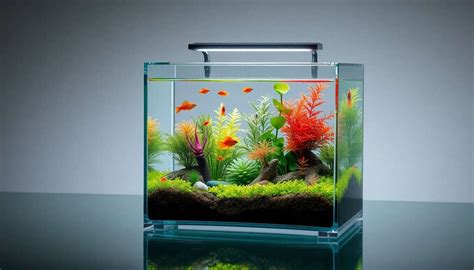 Schéma des éléments essentiels d'un nano aquarium