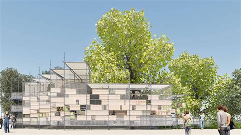 Pavillon inspiré de la structure de l'oursin