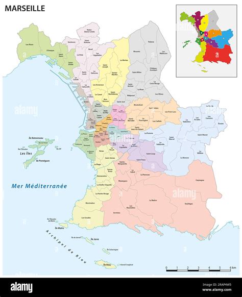 carte de la région de Marseille