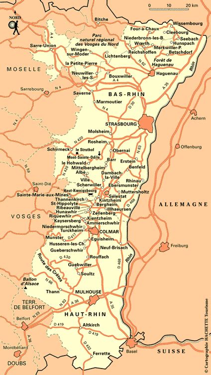 Carte de l'Alsace avec des points représentant les villages fleuris