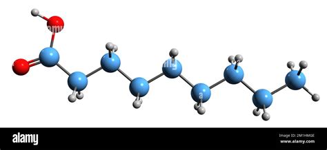 Structure moléculaire de l'acide pélargonique