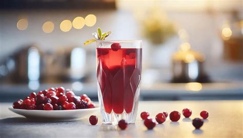 Jus de canneberge et fruits frais