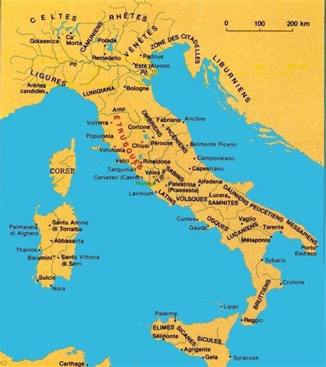 Carte de l'Italie romaine montrant Arpinum