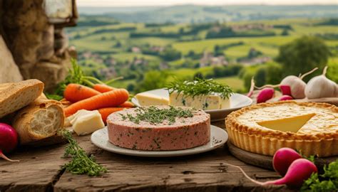 Assiette gastronomique typique de la région de Mouthier-Haute-Pierre