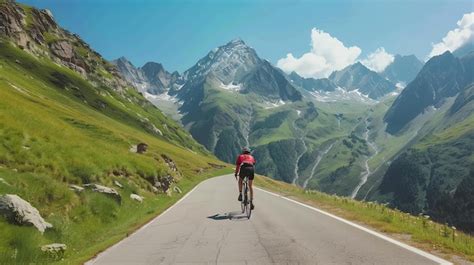 Cycliste sur la route sinueuse de Hautepierre le Châtelet
