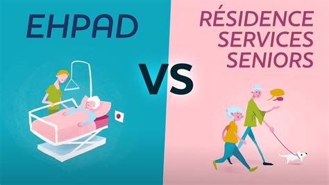 Infographie sur la différence entre EHPAD et Résidence Services