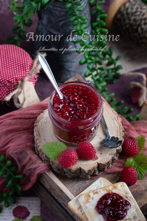 confitures de framboises et framboises fraîches