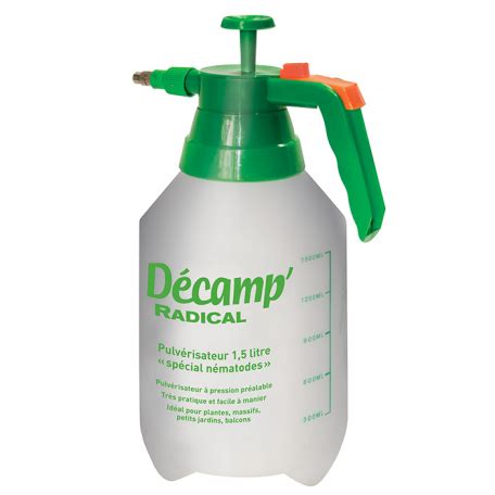 Bouteille de Décamp Radical et son pulvérisateur