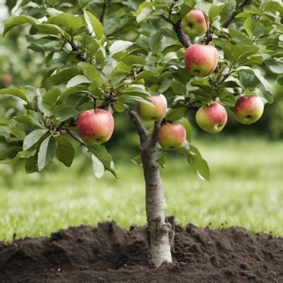 Pommier dans un jardin potager