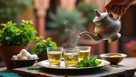 Service du thé à la menthe