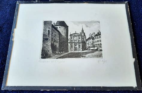 Dessin ou lithographie d'une faderne typique des Pyrénées