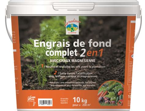 Calendrier d'application des engrais de fond