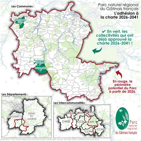 Carte des communes participantes au projet du Gâtinais