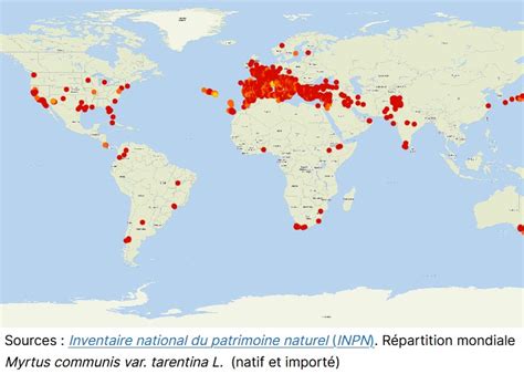 Répartition géographique du noisetier en Europe