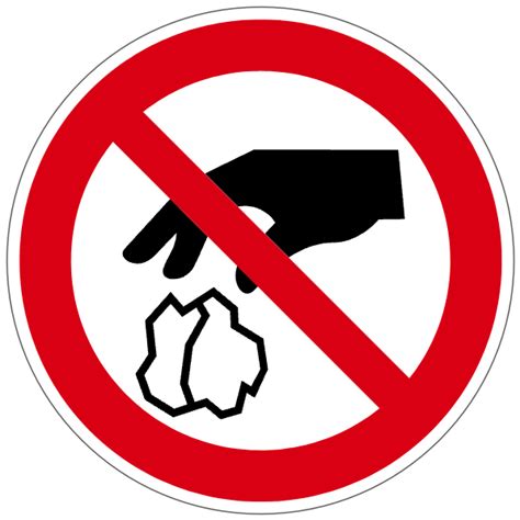 Panneau d'interdiction de jeter des déchets