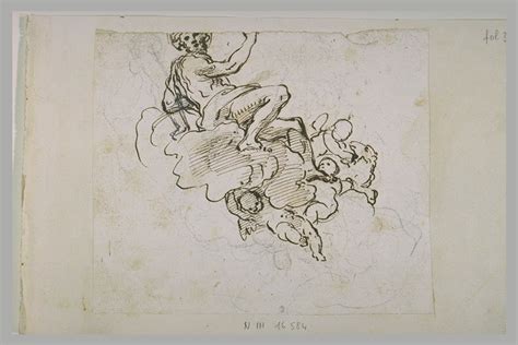 Dessin « Le Christ porté sur des nuages » du Louvre