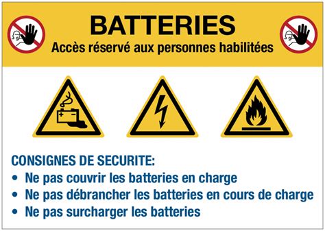 Schéma des précautions de sécurité pour batterie