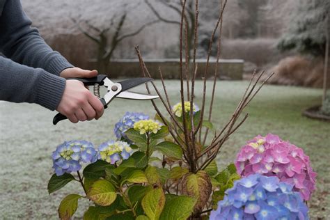 Outils de taille pour l'entretien des hortensias