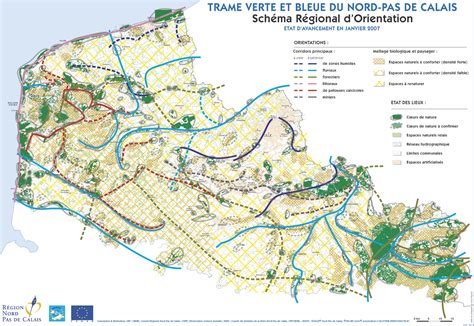 Carte schématique des trames vertes et bleues de Châteaugiron