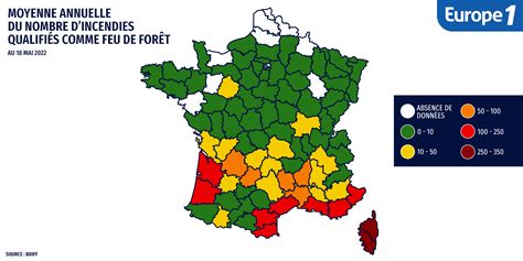 Carte des incendies de forêt causés par des mégots en France