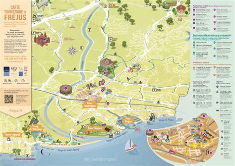 Carte touristique de Fréjus et des activités environnantes