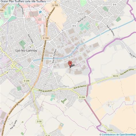 Carte de Toufflers avec les principaux points d'intérêt