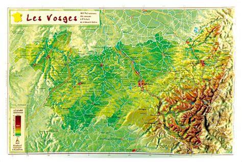 Carte des Vosges mettant en évidence les zones agricoles et touristiques