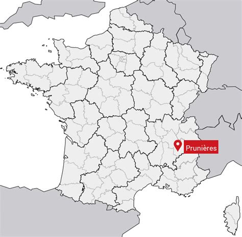 Carte de la commune de Prunières (38350)