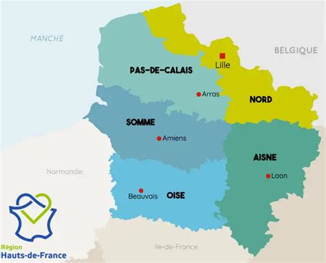 Carte de la région Hauts-de-France avec le département de la Somme mis en évidence