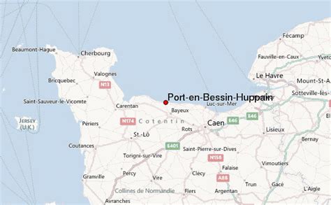 Carte de localisation de Port-en-Bessin et Commes