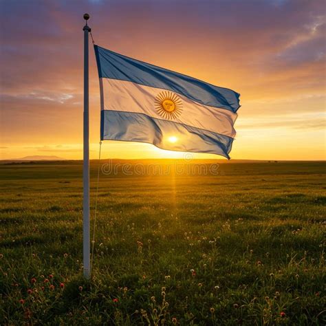 Drapeau argentin avec soleil de mai