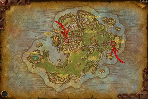 Vue du hub de faction des Fils Tranchés à Azj-Kahet, Khaz Algar, avec les trois émissaires