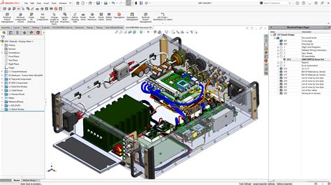 Schéma de l'intégration SolidWorks Electrical