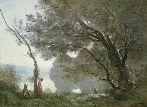 Corot, Souvenir de Mortefontaine, détails compositionnels