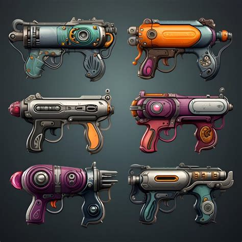 Illustration des différents types de pistolets d'arrosage