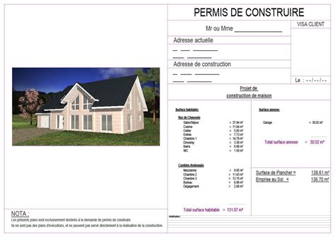 Dossier de permis de construire
