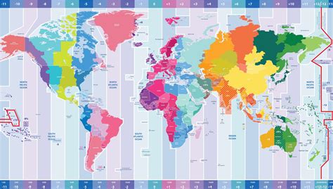 Horloge mondiale affichant différents fuseaux horaires