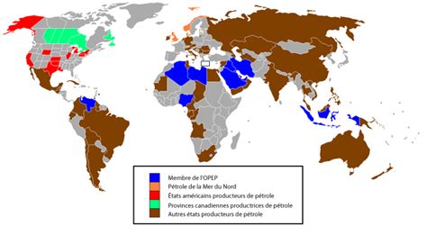 Planisphère des régions productrices de dattes