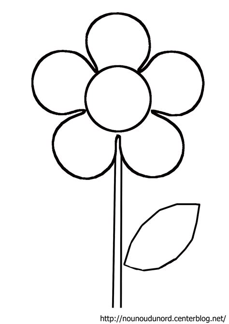 Exemple de coloriage facile de marguerite pour enfants