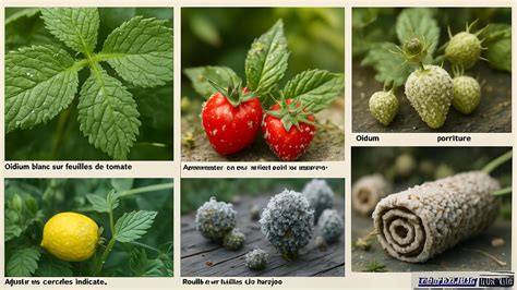 Illustration de diverses plantes affectées par des maladies fongiques, bactériennes et virales